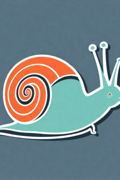 At a snails pace.